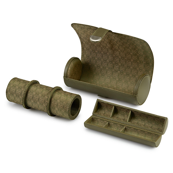 Wolf Olive Earth Trip Watch Roll